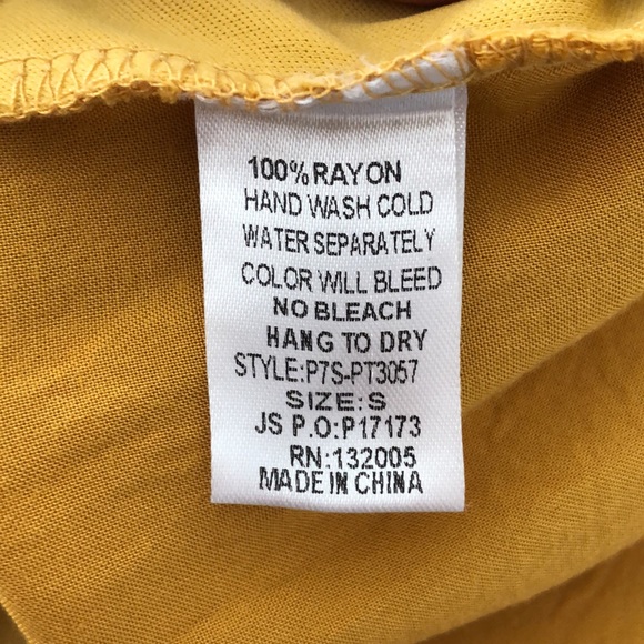 Boho Crochet Lace Embroidery Golden Yellow 3/4 Sleeve top Small - Picture 12 of 13